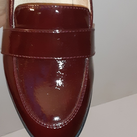 Life Stride Chunky Heel SHOE Loafer Patent Brown Burgundy Size 7B - Picture 4 of 7